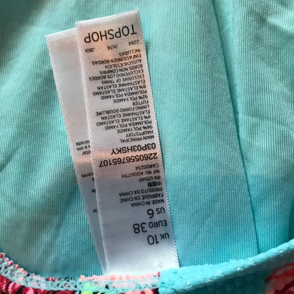 TopShop Tropical Swimsuit - BRAND NEW-NEVER USED - Picture 6 of 6